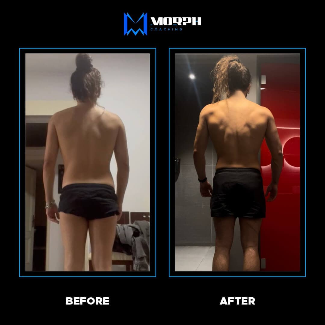 Morph coaching transformation back image