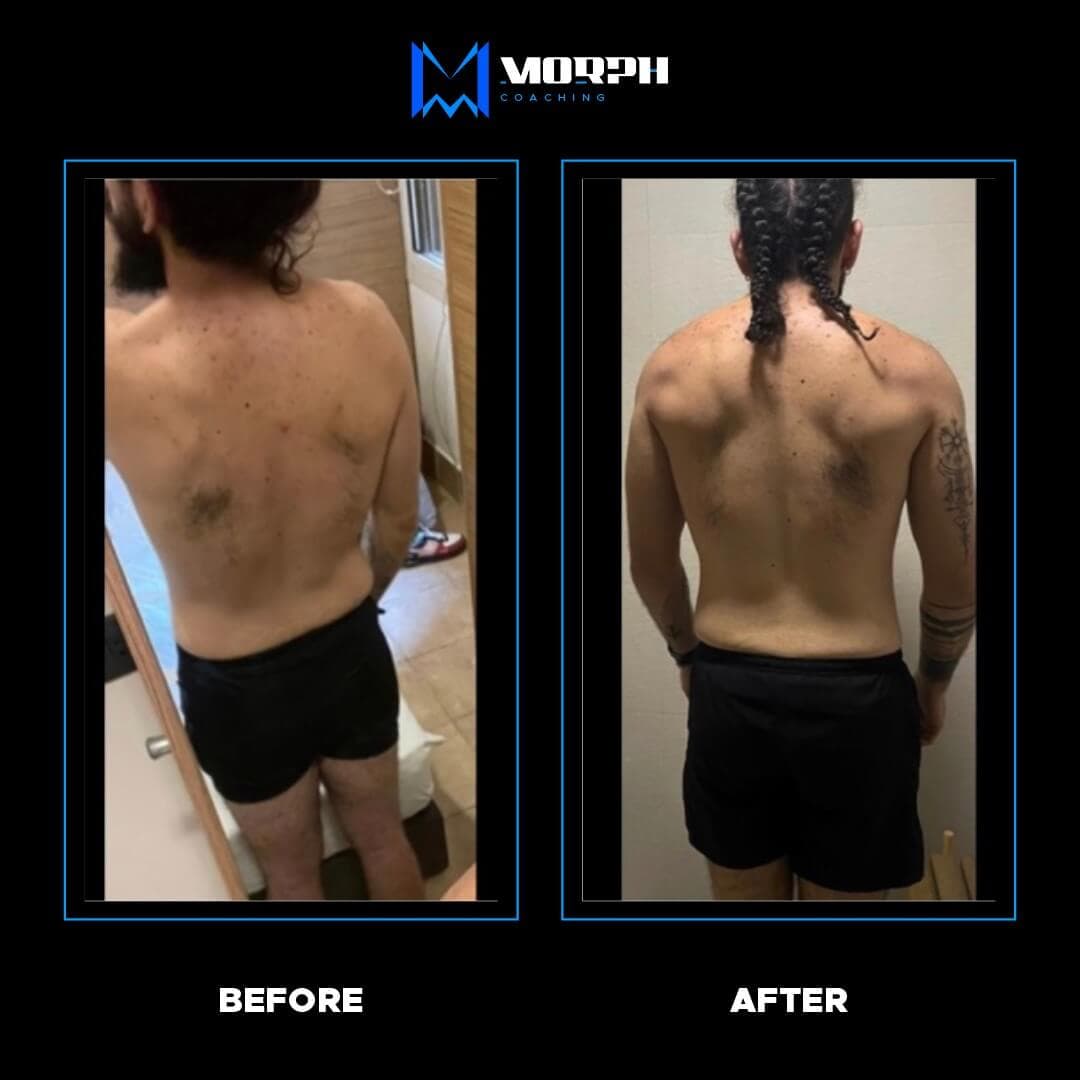 Morph coaching transformation back image