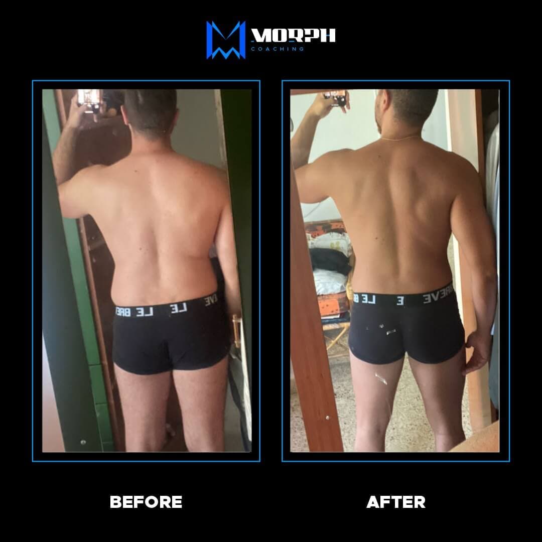 Morph coaching transformation back image